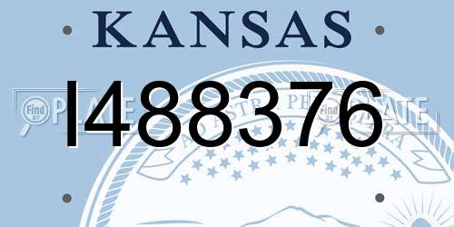 I488376 Kansas License Plate