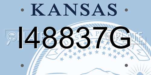 I48837G Kansas License Plate