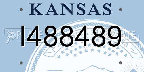 I488489 Kansas License Plate