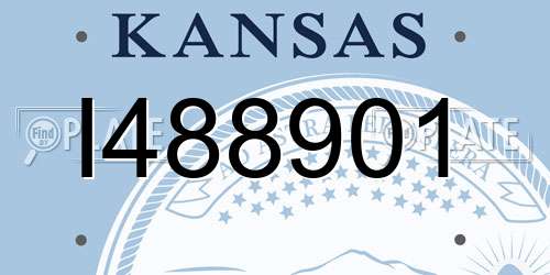 I488901 Kansas License Plate