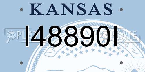 I48890I Kansas License Plate