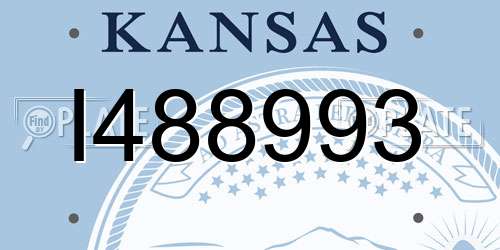 I488993 Kansas License Plate