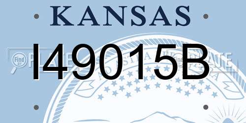 I49015B Kansas License Plate