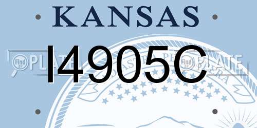 I4905C Kansas License Plate