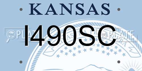 I490SC Kansas License Plate