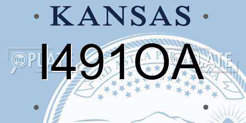I491OA Kansas License Plate