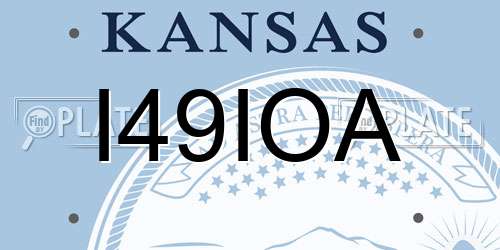 I49IOA Kansas License Plate