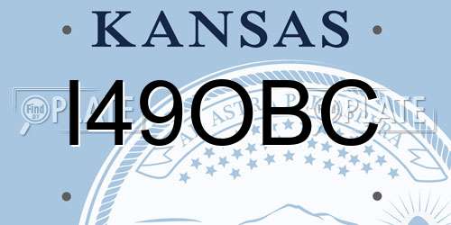I49OBC Kansas License Plate