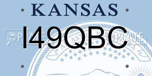 I49QBC Kansas License Plate