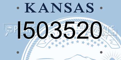 I503520 Kansas License Plate