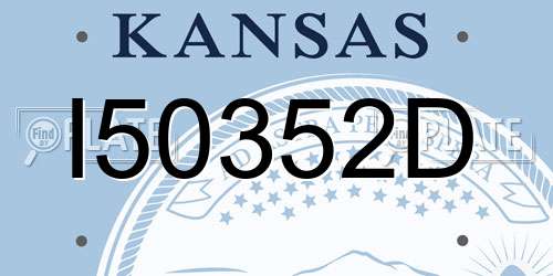 I50352D Kansas License Plate