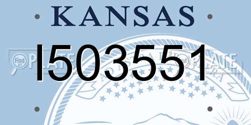I503551 Kansas License Plate