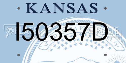 I50357D Kansas License Plate