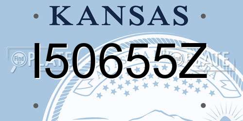 I50655Z Kansas License Plate