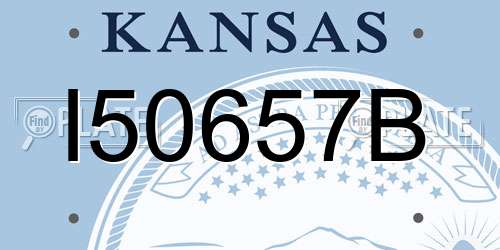 I50657B Kansas License Plate