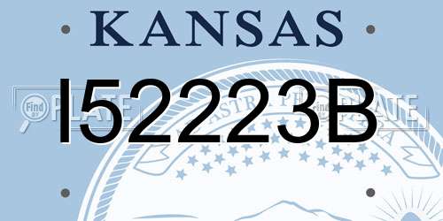 I52223B Kansas License Plate