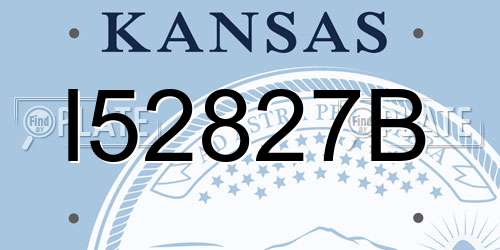 I52827B Kansas License Plate