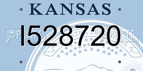 I528720 Kansas License Plate