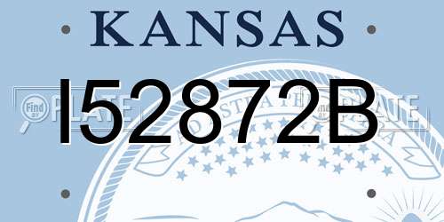 I52872B Kansas License Plate