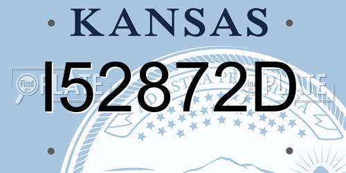 I52872D Kansas License Plate