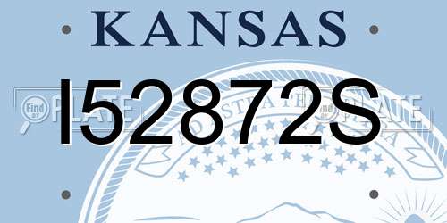 I52872S Kansas License Plate