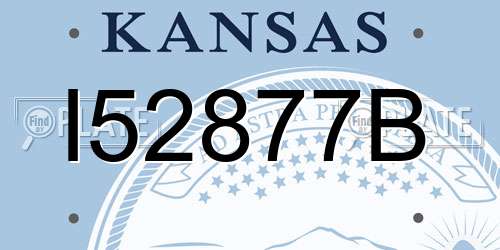 I52877B Kansas License Plate