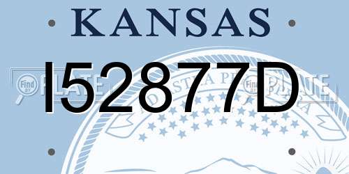 I52877D Kansas License Plate
