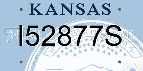 I52877S Kansas License Plate