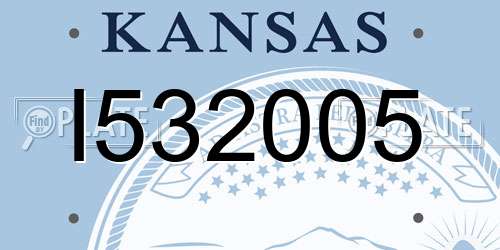 I532005 Kansas License Plate
