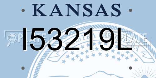 I53219L Kansas License Plate