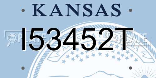 I53452T Kansas License Plate