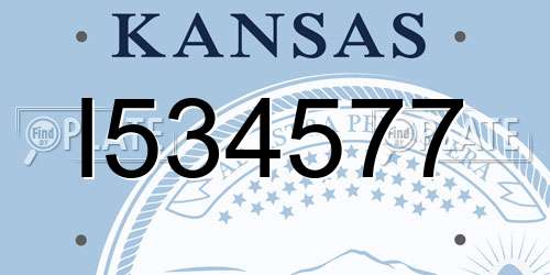 I534577 Kansas License Plate