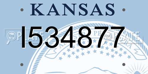 I534877 Kansas License Plate