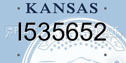 I535652 Kansas License Plate