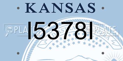 I5378I Kansas License Plate