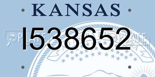 I538652 Kansas License Plate