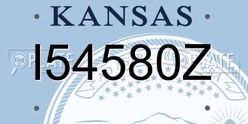 I54580Z Kansas License Plate
