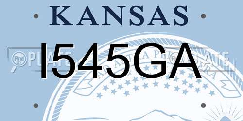 I545GA Kansas License Plate