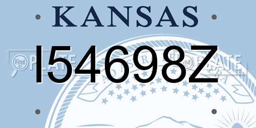 I54698Z Kansas License Plate