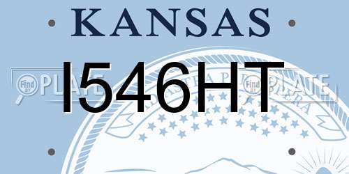 I546HT Kansas License Plate