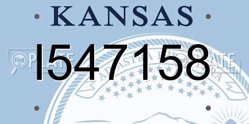 I547158 Kansas License Plate