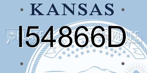 I54866D Kansas License Plate