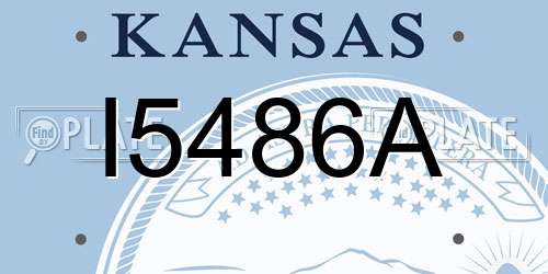 I5486A Kansas License Plate