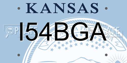 I54BGA Kansas License Plate