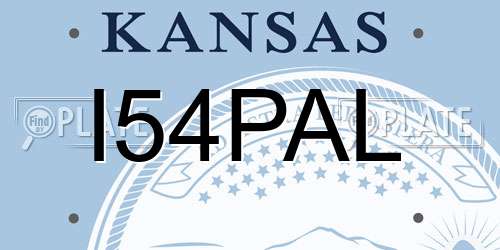 I54PAL Kansas License Plate
