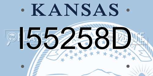 I55258D Kansas License Plate