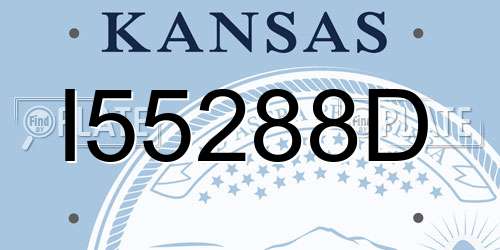 I55288D Kansas License Plate