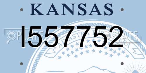I557752 Kansas License Plate