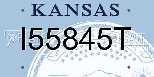I55845T Kansas License Plate