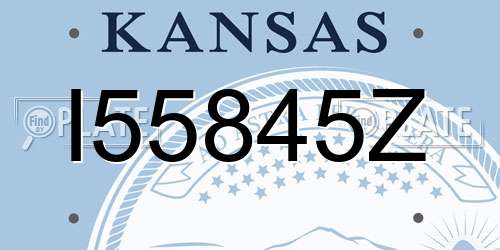 I55845Z Kansas License Plate